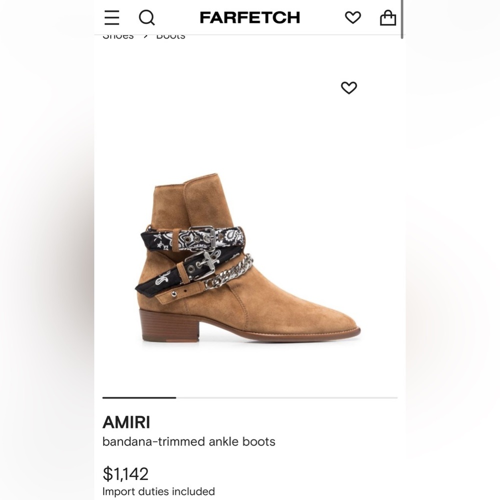 AMIRI Tan and Black Combat Moto Boots with Snake Print Strap